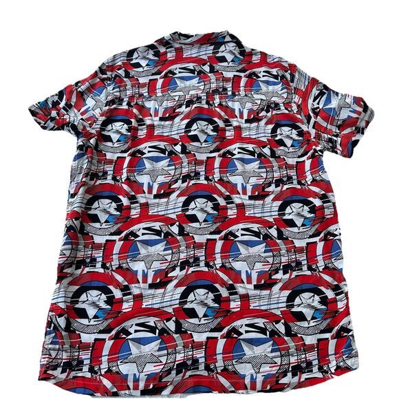 NEW Marvel Captain America Mens SS Button Down Shirt - Size XXL - Picture 5 of 6